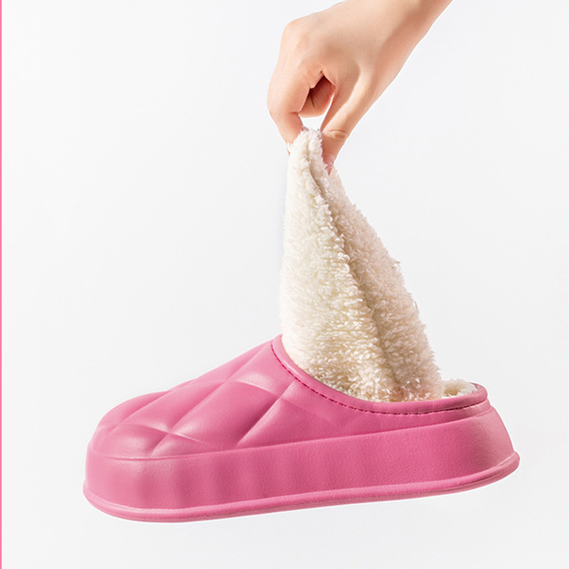 Women's Warm Plush Slippers House Confinement Shoes - Image 4