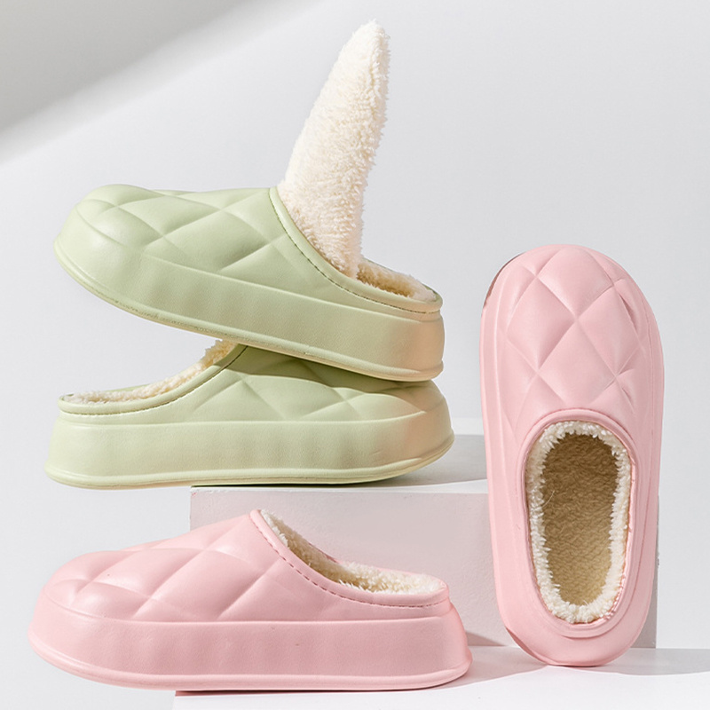 Women's Warm Plush Slippers House Confinement Shoes - Image 7