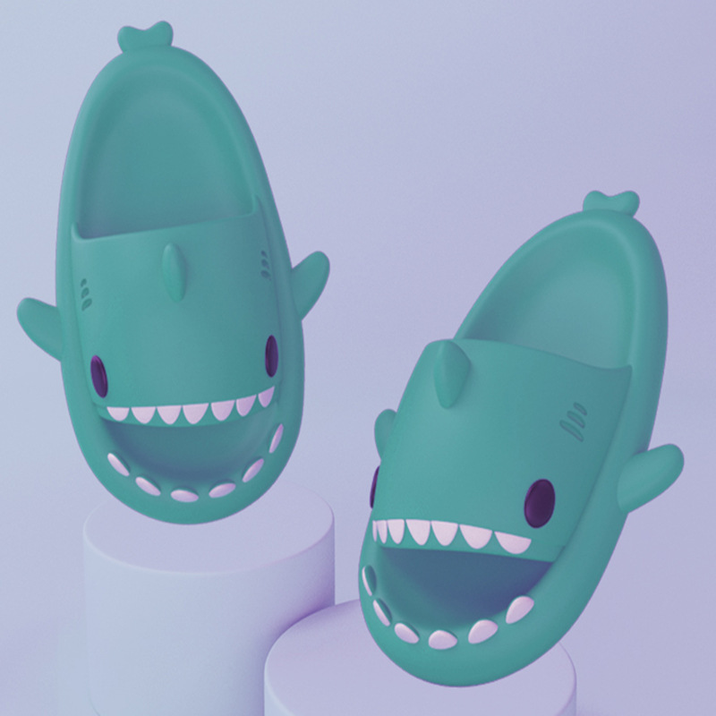 Adult's Slippers Indoor Outdoor Funny Shark Cartoon - Image 8
