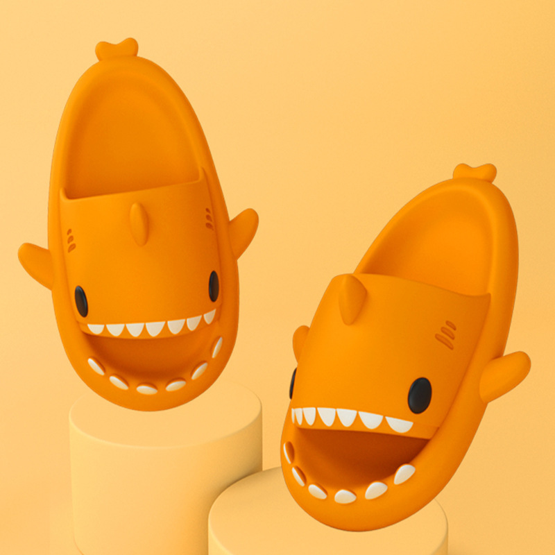 Adult's Slippers Indoor Outdoor Funny Shark Cartoon - Image 6