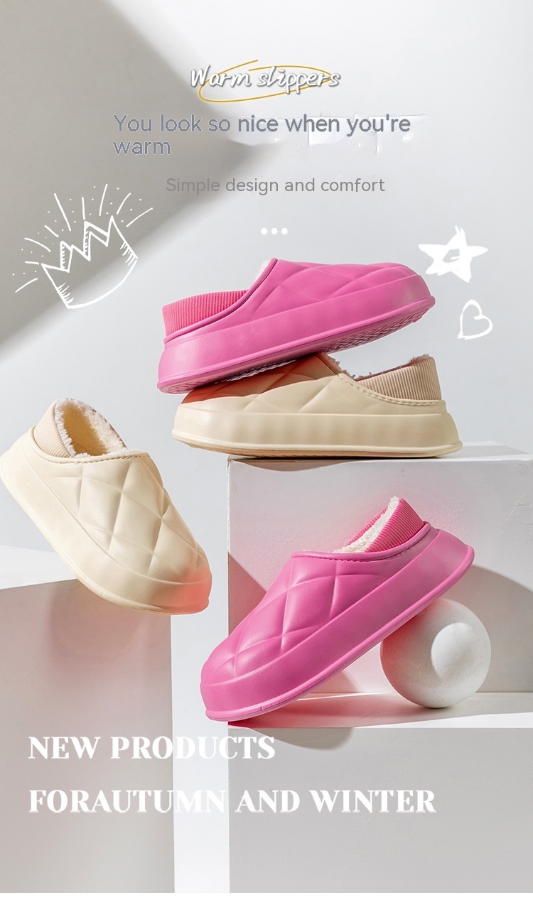 Thermal Cotton Slippers Bag Heel Indoor Home Business Casual Shoes Outdoor Wear Thick Cotton Shoes - Image 10