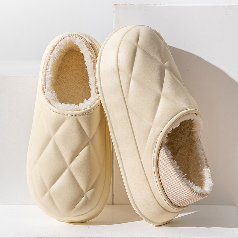 Thermal Cotton Slippers Bag Heel Indoor Home Business Casual Shoes Outdoor Wear Thick Cotton Shoes - Image 9