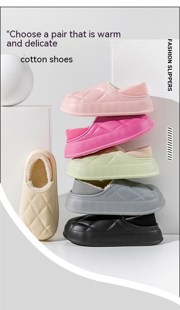 Thermal Cotton Slippers Bag Heel Indoor Home Business Casual Shoes Outdoor Wear Thick Cotton Shoes - Image 7