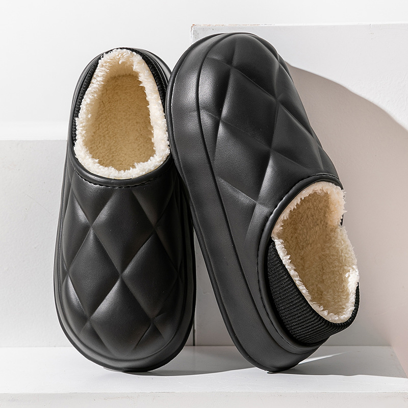 Thermal Cotton Slippers Bag Heel Indoor Home Business Casual Shoes Outdoor Wear Thick Cotton Shoes - Image 5
