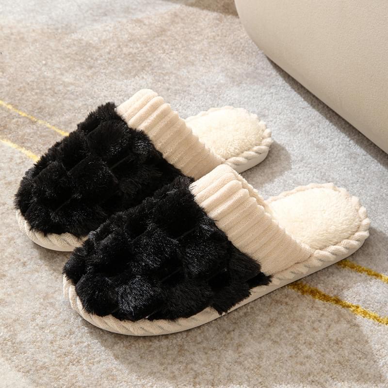 Indoor Warm Platform Couple Plush Slippers - Image 9