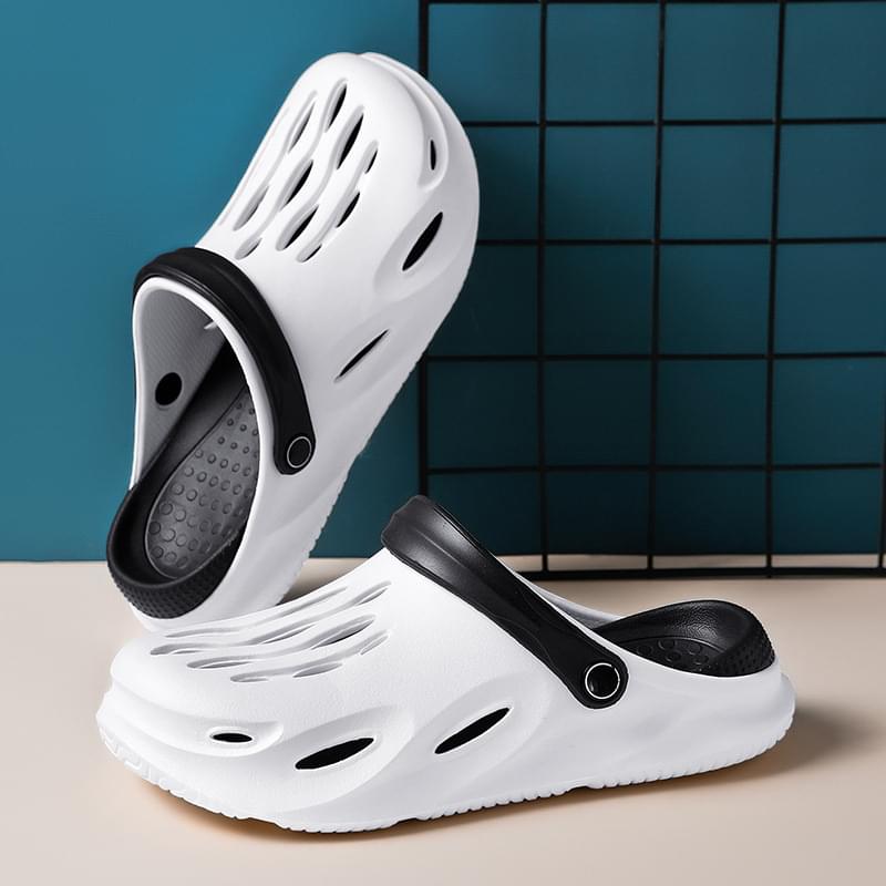 Hole Shoes Men's Summer Outdoor Slippers Outdoor Non-slip Rubber - Image 3